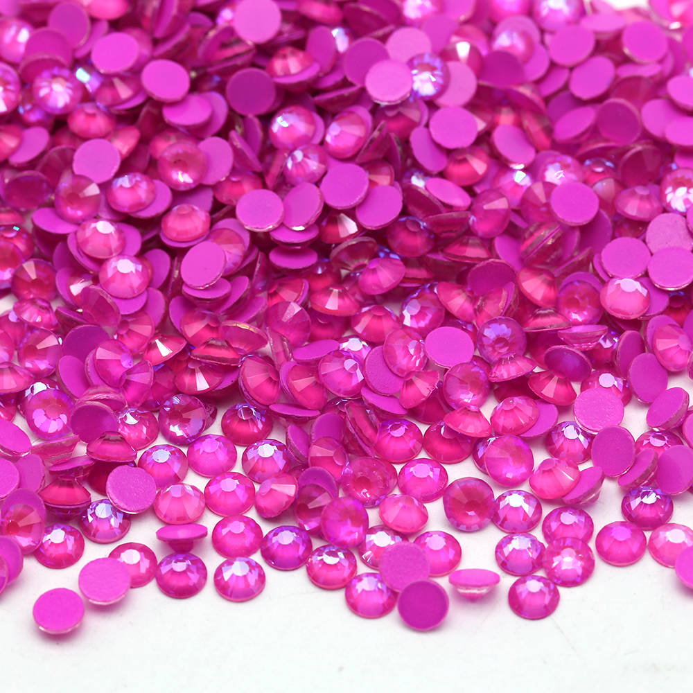 XULIN Rhinestone L07#Rose Wholesale Flatback Non Hotfix Luminous Glass ...