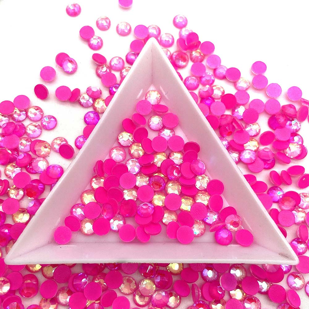 XULIN Rhinestone NA02#Rose Wholesale Flatback Non Hotfix Neon AB Glass ...