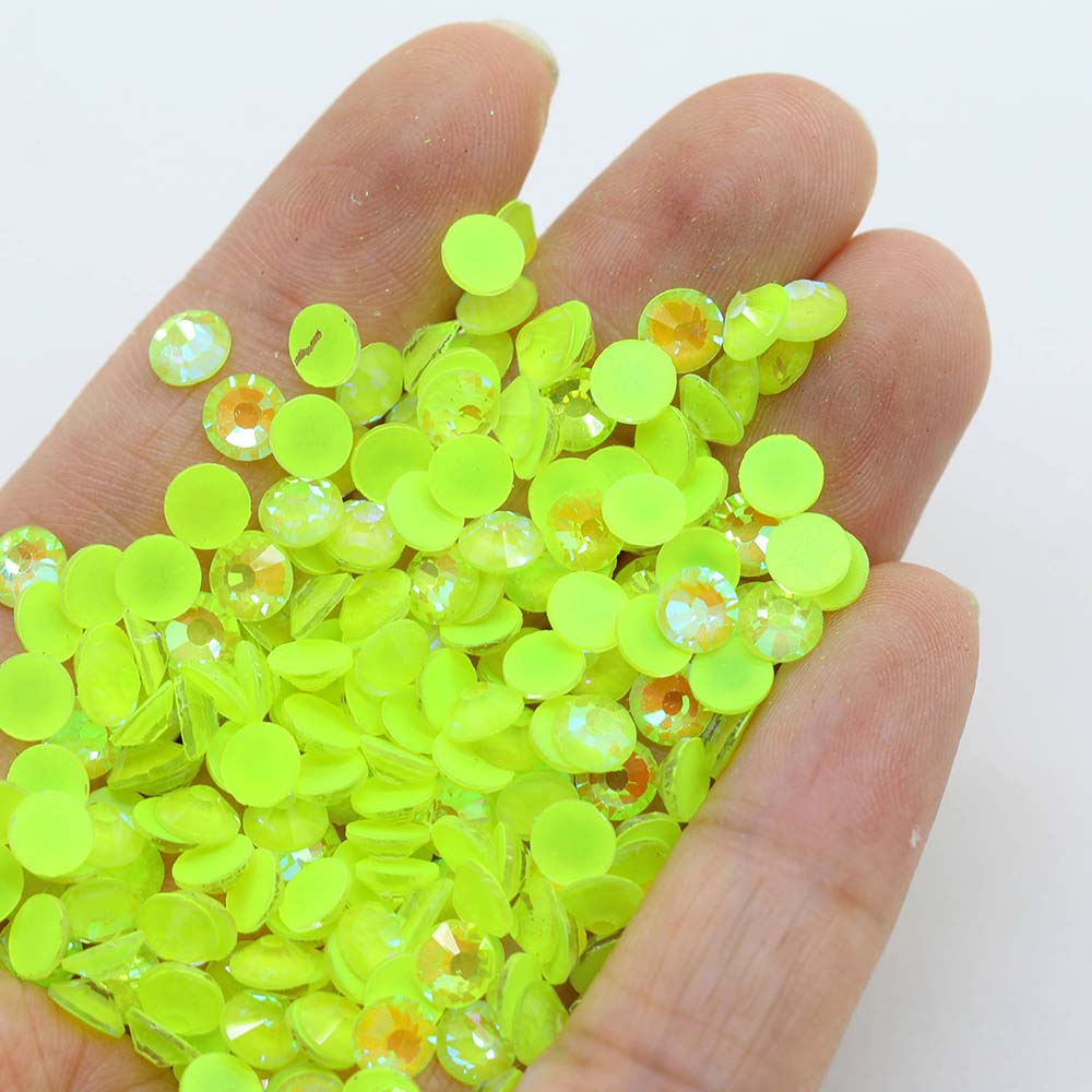 XULIN Rhinestone NA08#Citrine Wholesale Flatback Non Hotfix Neon AB ...