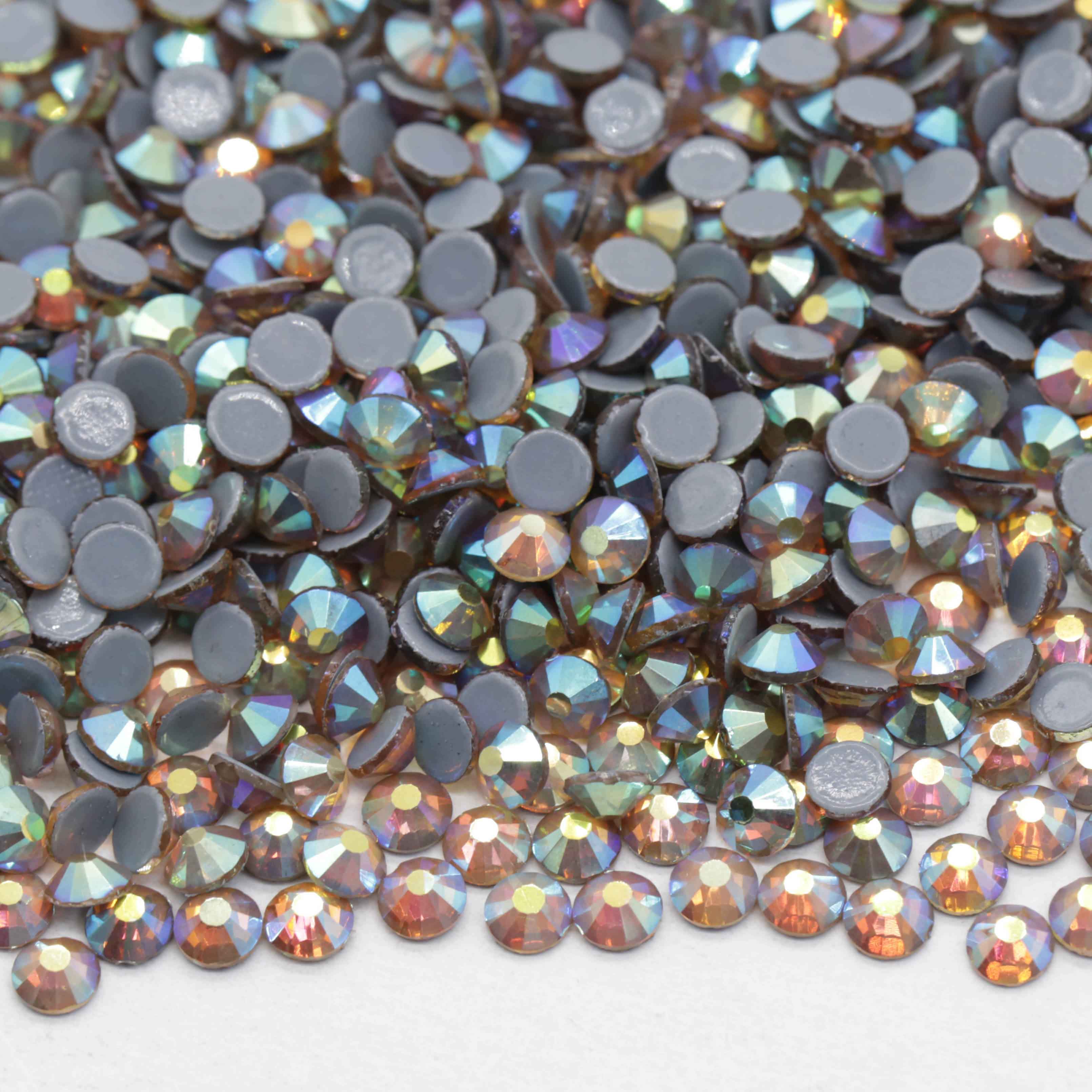 XULIN Rhinestone H59#Sunset Color Flatback Hotfix Glass Rhinestone