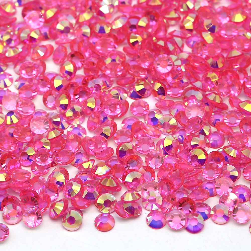 XULIN Rhinestone TW28#Rose AB Color Wholesake Transparent AB Resin Rhinestone
