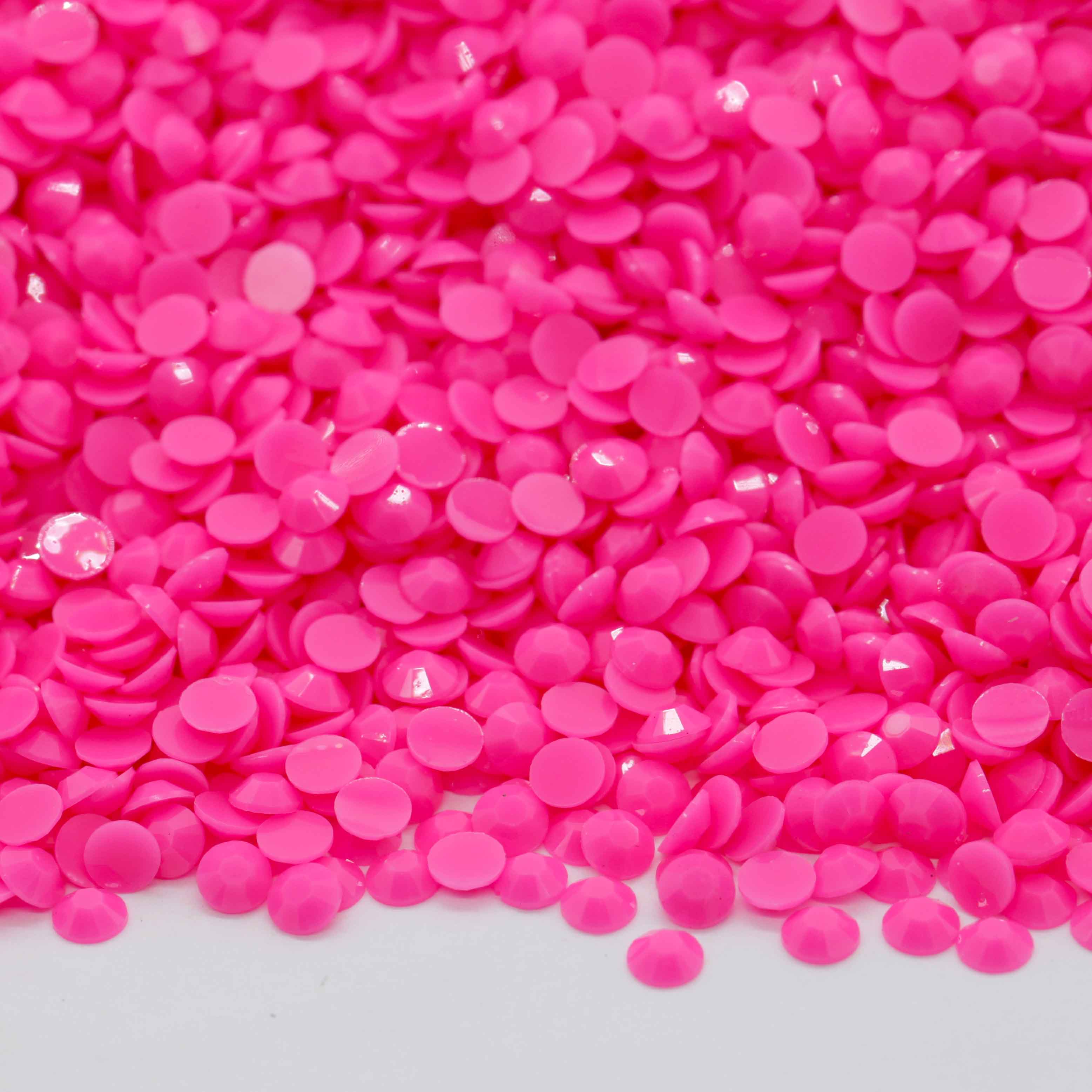 XULIN Rhinestone Candy Color JO2#Hot Pink Flatback Jelly Solid Resin Wholesale Rhinestone