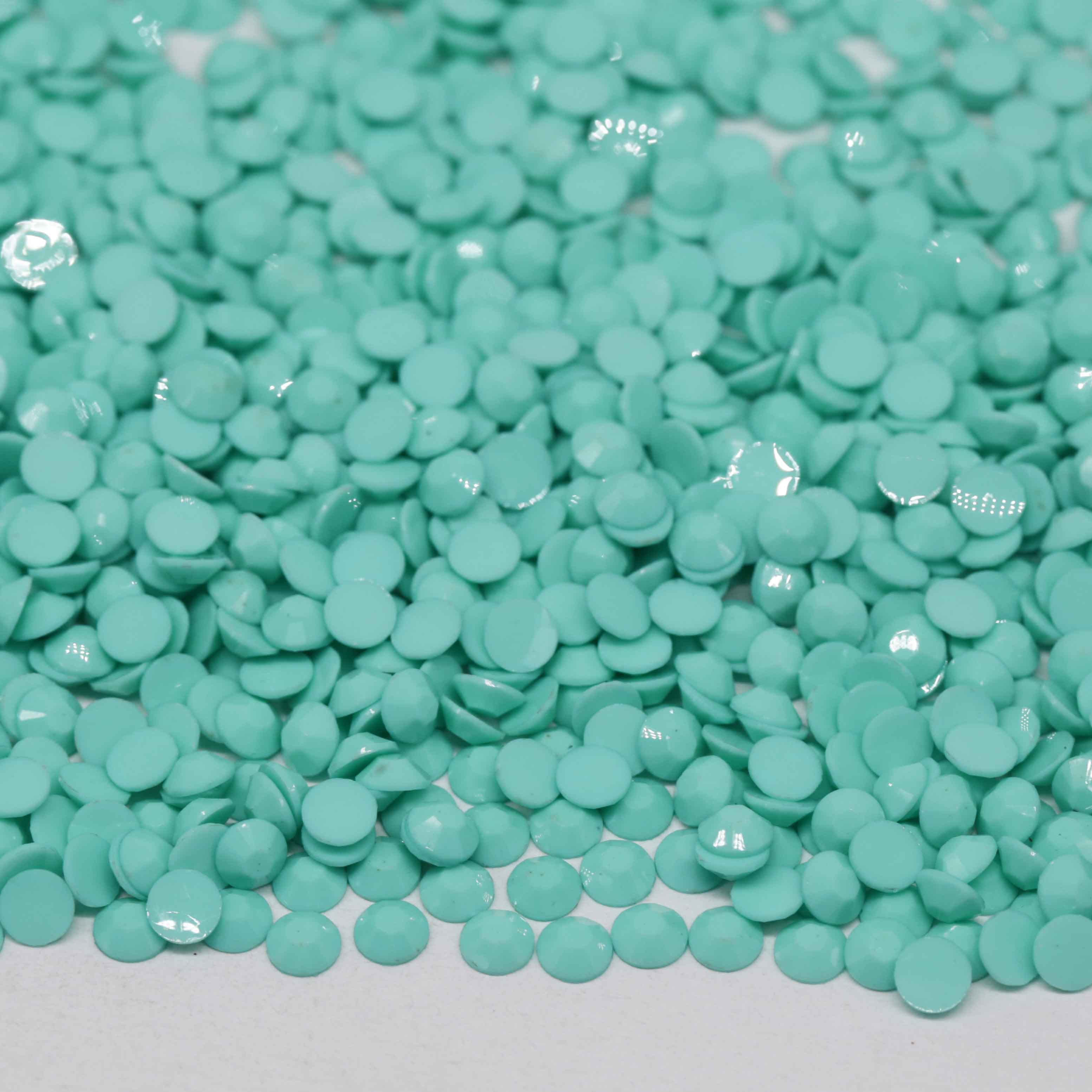 XULIN Rhinestone JO23# Turquoise Flatback Candy Color Jelly Solid Resin Rhinestone