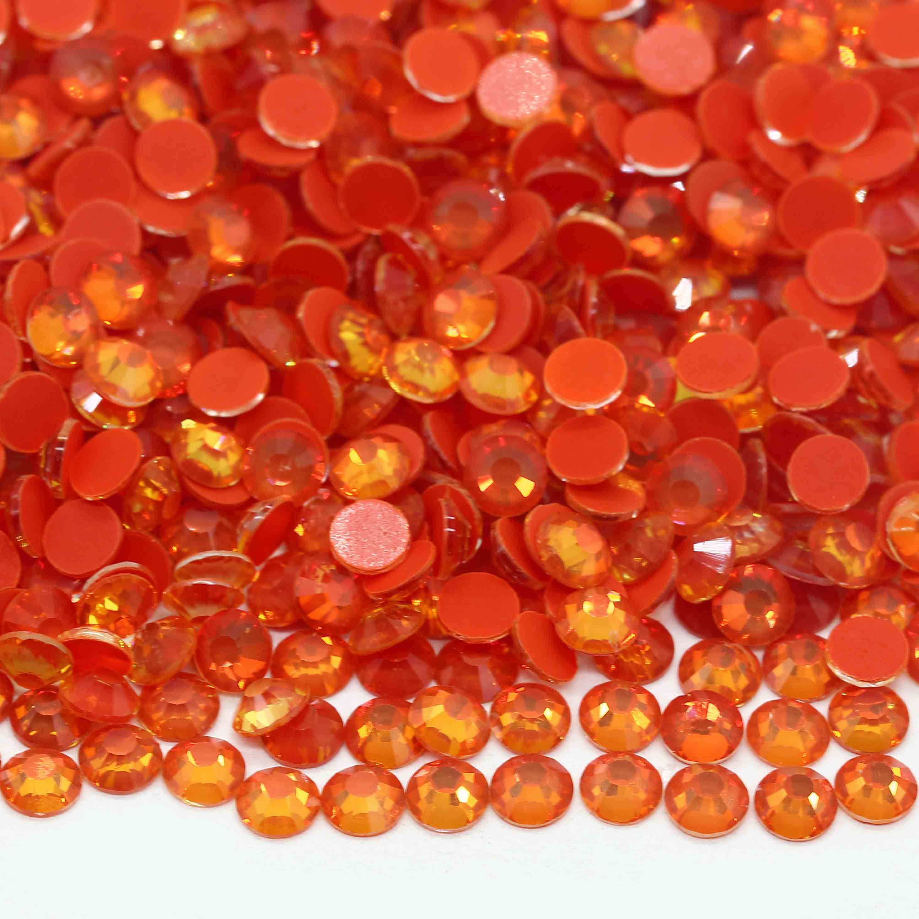 XULIN MO27#Mocha Opal Fire Color Rhinestone Flatback Mocha Glass Rhinestone